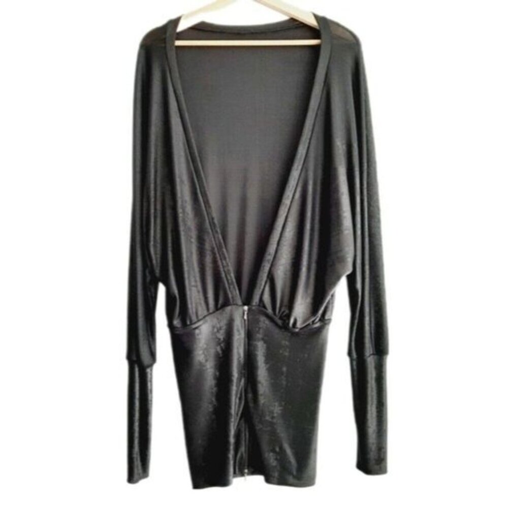 Black Drape Front Women's Sweater Cardigan